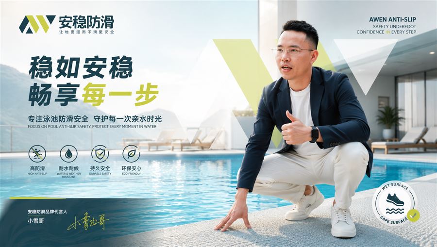 泳池周边地面防滑应用场景